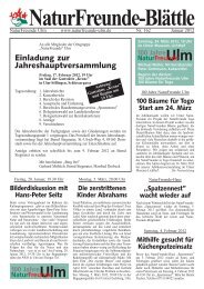 NF-Blättle Nr 136.qxd (Page 2) - NaturFreunde Ortsgruppe Ulm