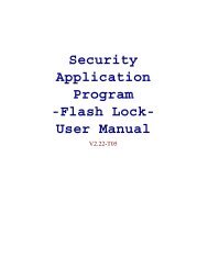 Security Application Program -Flash Lock- User Manual - TDK