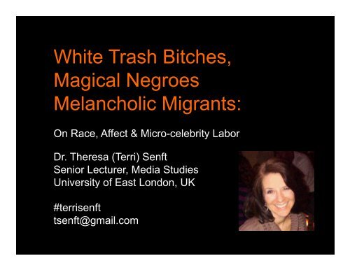 Slides are here - Terri Senft