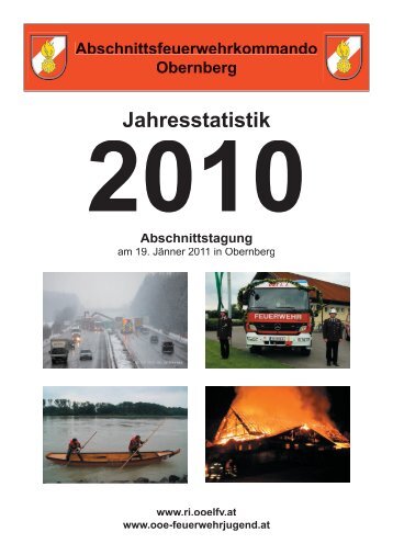 Abschnittsfeuerwehrkommando Obernberg Jahresstatistik 2010