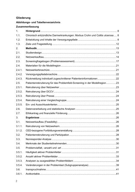 Abschlussbericht - UKSH Universitätsklinikum Schleswig-Holstein