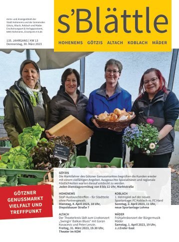 s'Blättle Nr. 13 - Do, 31. März 2023