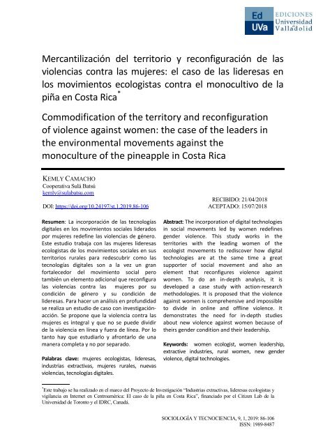 Mercantilizacion del territorio y reconfiguracion de las violencias contra las mujeres
