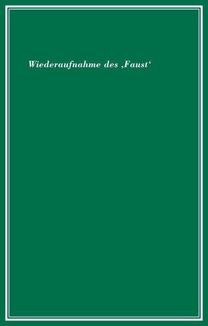 Wiederaufnahme des ‚Faust' - Goethehaus Frankfurt