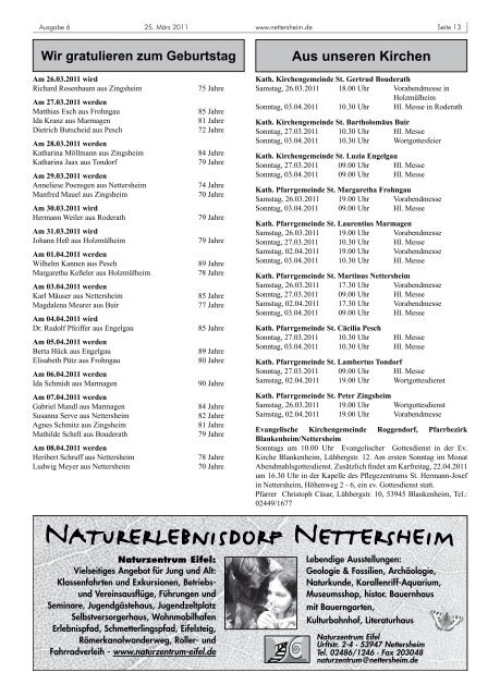 Gemeindeblatt Gemeindeblatt Gemeindeblatt - Nettersheim