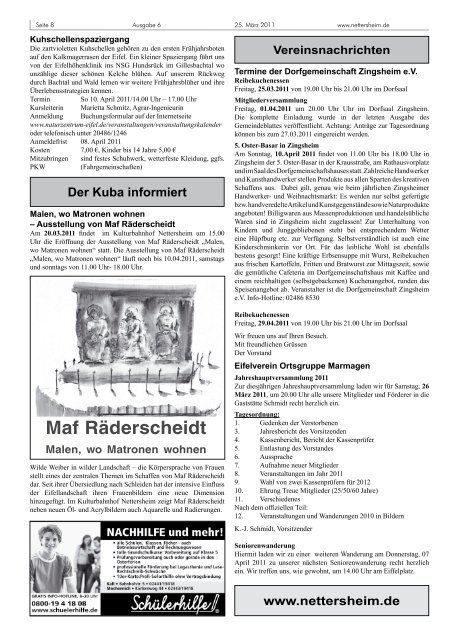 Gemeindeblatt Gemeindeblatt Gemeindeblatt - Nettersheim