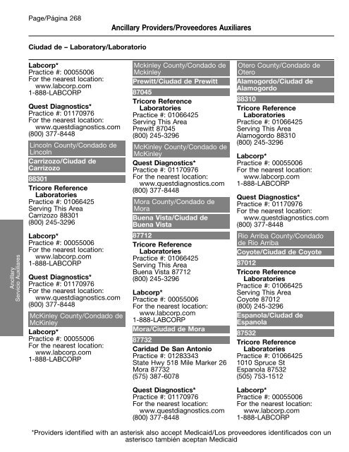 New Mexico Provider and Pharmacy Directory - Amerigroup