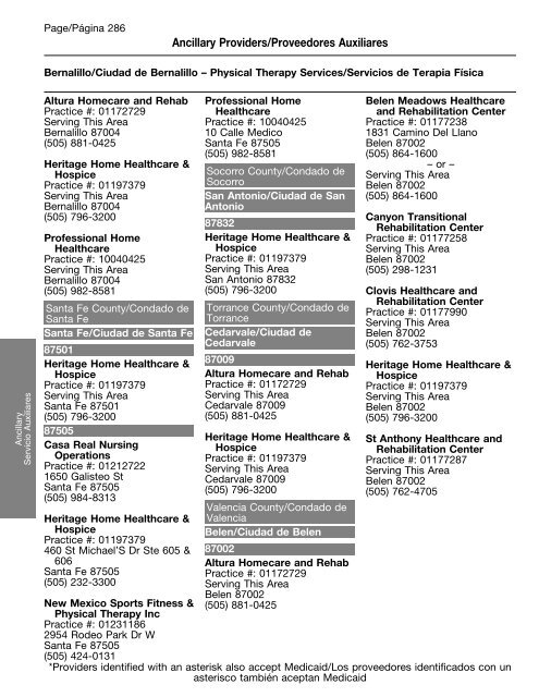 New Mexico Provider and Pharmacy Directory - Amerigroup