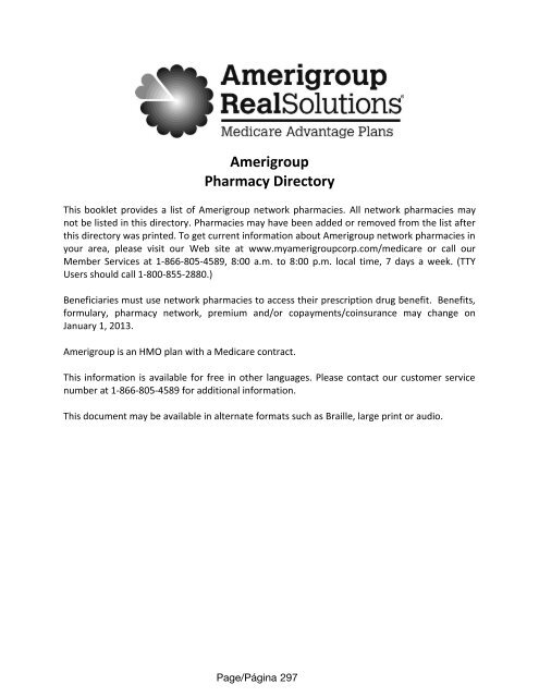 New Mexico Provider and Pharmacy Directory - Amerigroup