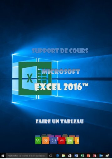 Support de cours  Excel 2016 niveau1