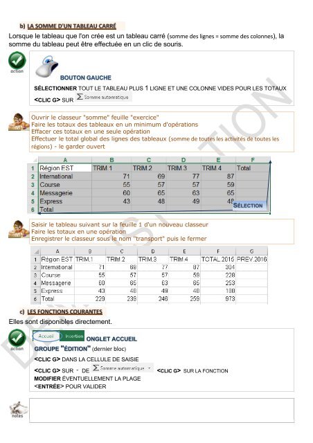 Support de cours  Excel 2016 niveau1