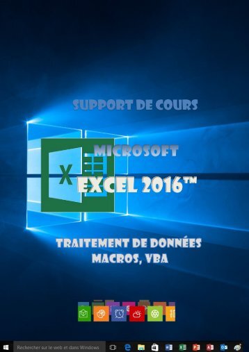 support de cours Excel 2016 niveau 2 tableaux croisés base de données