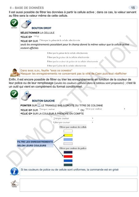 support de cours Excel 2016 niveau 2 tableaux croisés base de données