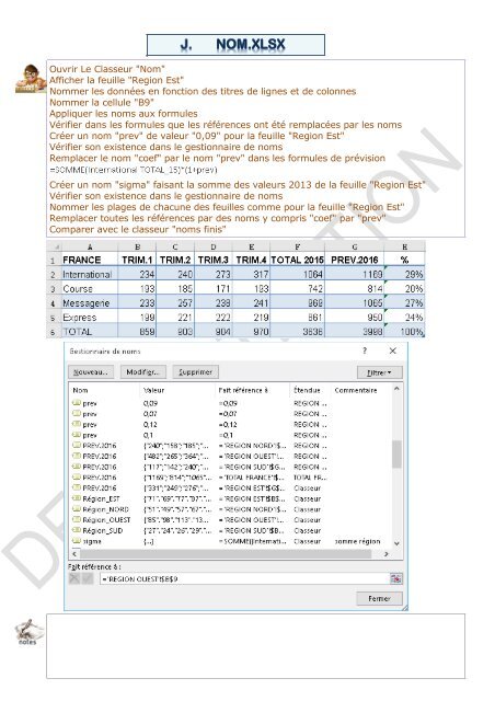 Support de cours Excel 2016 niveau 2 Graphique, consolidation, nom, plan, solveur, fonctions financières