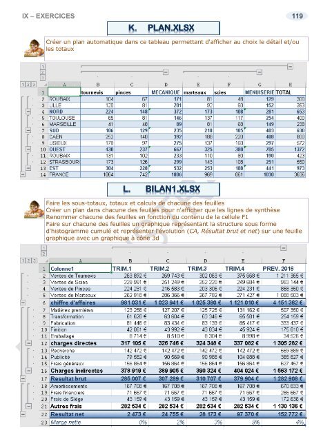 Support de cours Excel 2016 niveau 2 Graphique, consolidation, nom, plan, solveur, fonctions financières