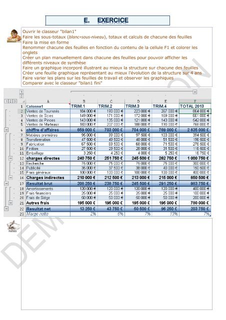 Support de cours Excel 2016 niveau 2 Graphique, consolidation, nom, plan, solveur, fonctions financières