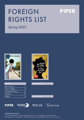 PIPER Foreign Rights List