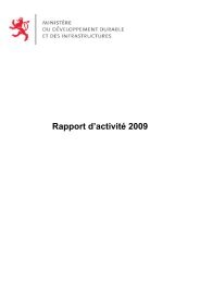 Rapport d'activité 2009 - Département de l'Aménagement du territoire