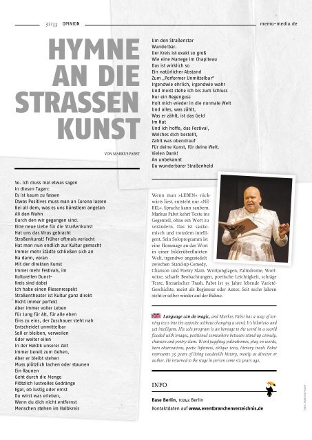 showcases 2023-02: Fokus Straßenfeste & Open-Air-Events