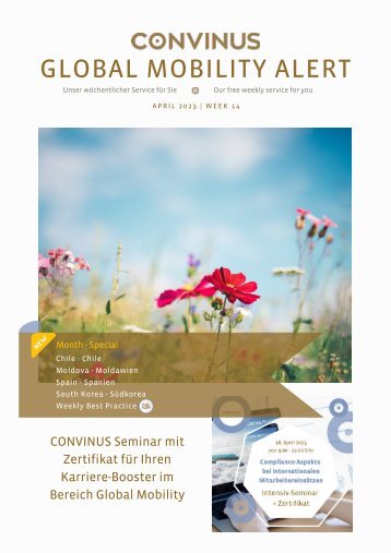 CONVINUS Global Mobility Alert - Week 14.2023