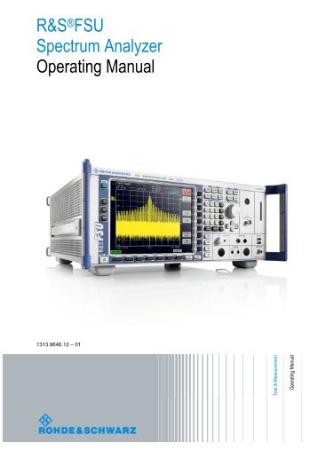 R&S ® FSU Operating Manual - Rohde & Schwarz