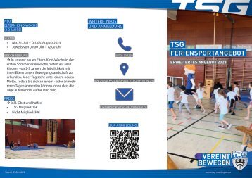 TSG Feriensportangebot _Sportwochen_2023