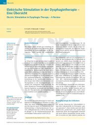 Elektrische Stimulation in der Dysphagietherapie – Eine Ü bersicht