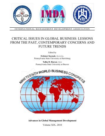 critical issues in global business: lessons from the ... - Marian Gorynia