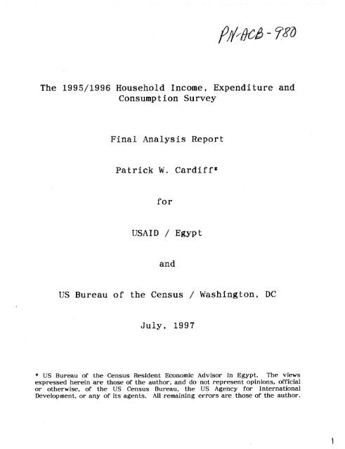 The 1995/1996 Household Income, Expenditure - (PDF, 101 mb ...