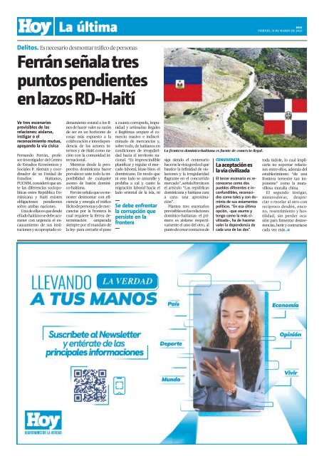 Edición impresa, viernes 31 de marzo de 2023