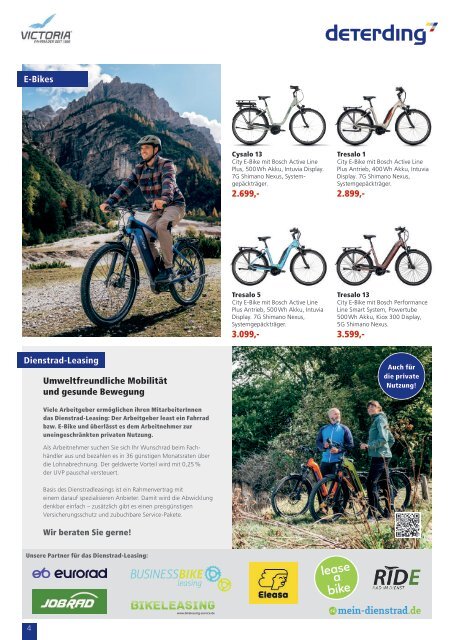 Deterding Fahrrad & E-Bike Broschüre 2024