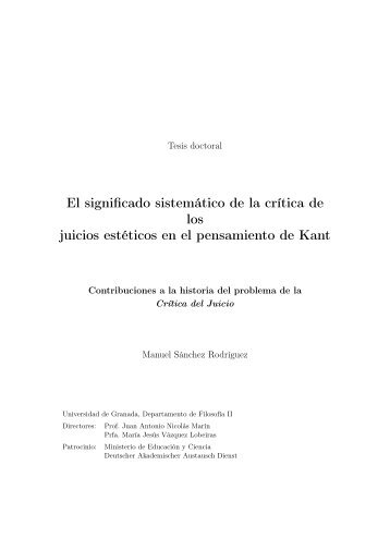 El significado sistemático de la crítica - Test Page for Apache ...