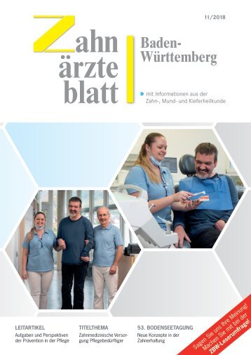 Zahnmedizinische Versorgung Pflegebedürftiger