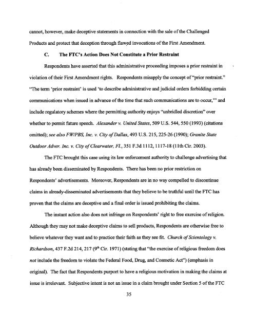 Complaint Counsel's Post Trial Brief - Federal Trade Commission