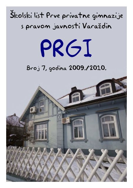Iz sadržaja - Prva privatna gimnazija s pravom javnosti Varaždin