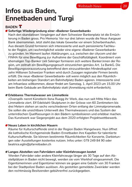 Baden aktuell Magazin April 2023