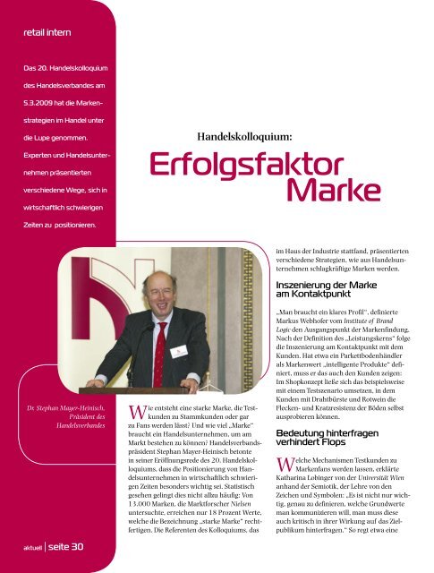 Marke als strategischer Erfolgsfaktor - Branding im Einzelhandel