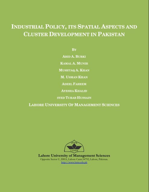 industrial policy, its spatial aspects and cluster development in ...