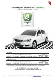 LISTĂ PREŢURI Škoda Octavia Greenline - Brady Trade