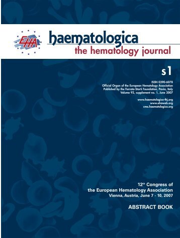 12th Congress of the European Hematology ... - Haematologica