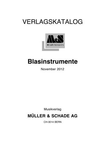 Blasinstrumente Katalog - Müller-Schade.com