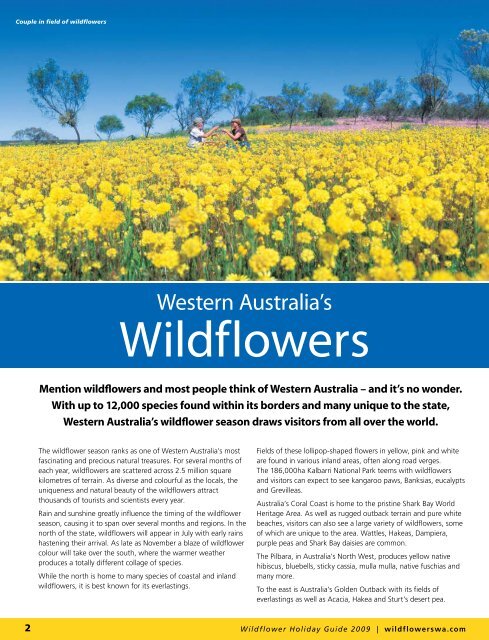 Wildflower Holiday Guide - Western Australia