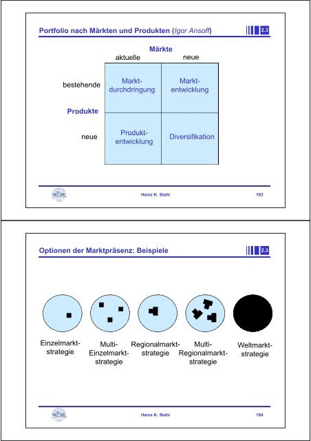 Marketing Marketing Heinz K. Stahl