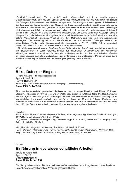 Philosophie im Wintersemester 2006/07 100 Jahre Gödel – Logik ...