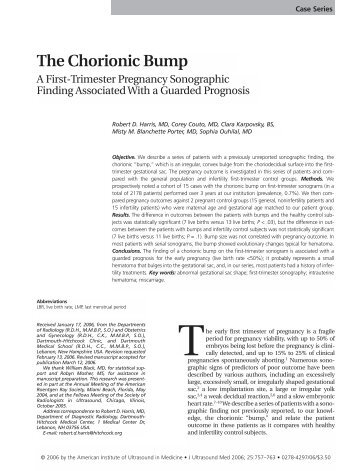 The Chorionic Bump - Journal of Ultrasound in Medicine