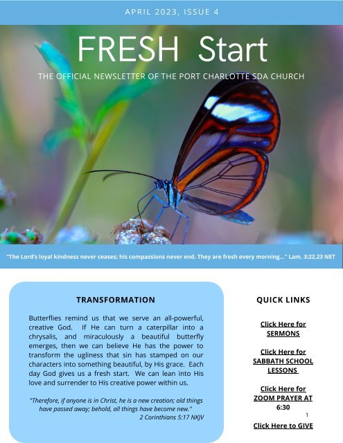 April 2023 FRESH Start 