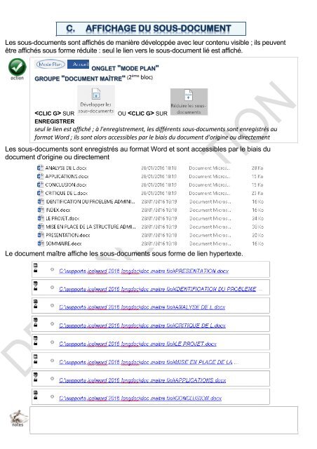 Support de cours Word 2016 niveau 2 longs documents