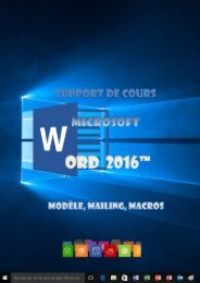 Support de cours Word 2016 niveau 2 modele mailing