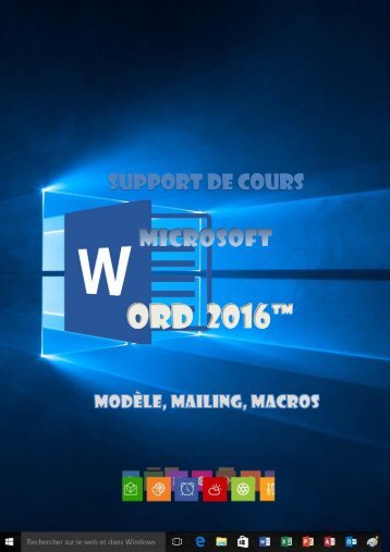 Support de cours Word 2016 niveau 2 modele mailing