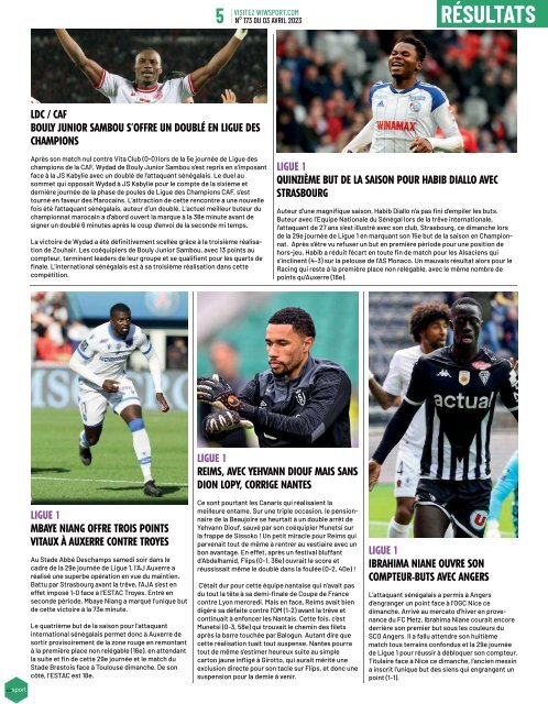 Journal wiwsport n173 - 03 avril 2023